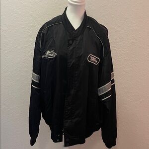 Harley-Davidson Black Varsity Jacket with Gray Details